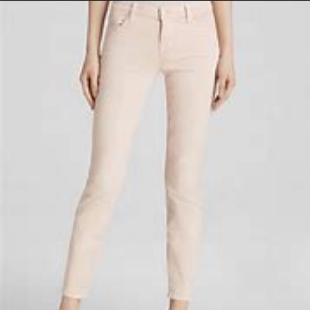 J brand blush cropper rail jeans